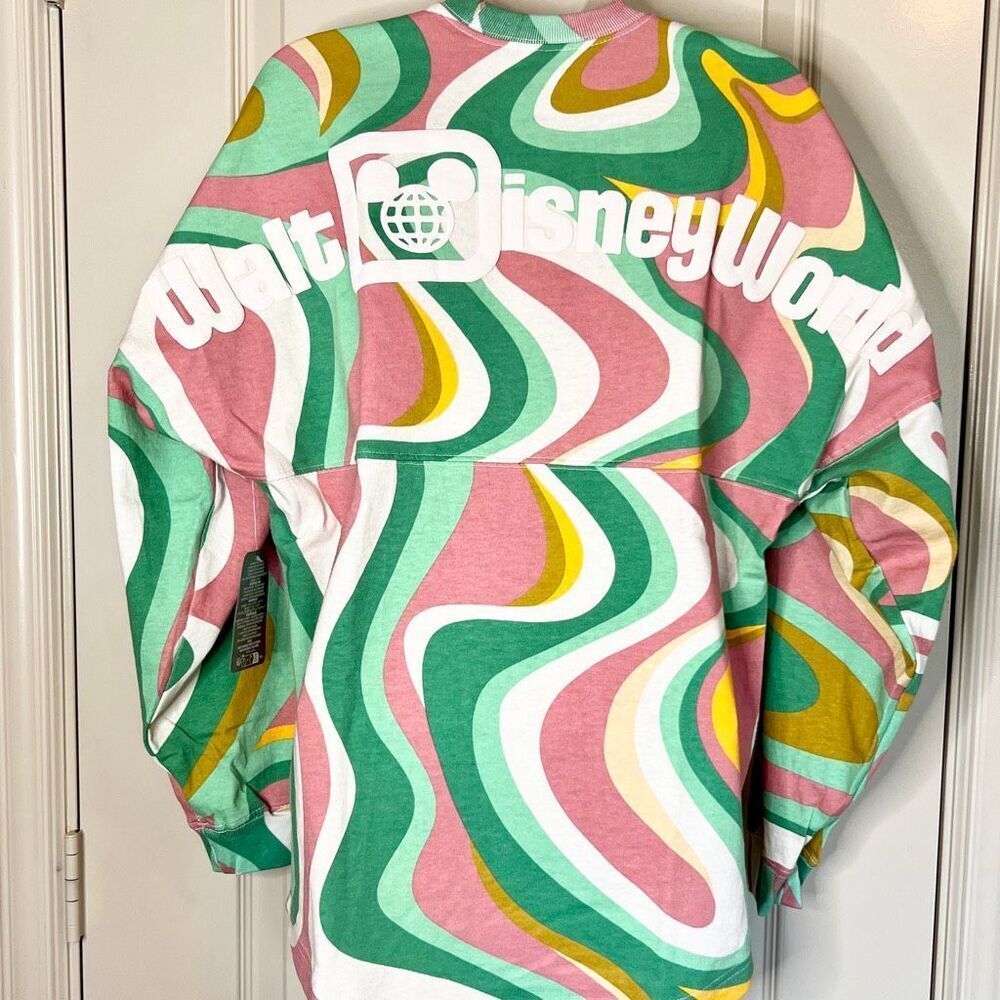 NEW WDW SWIRL Spirit Jersey & Ears Set Adult Walt Disney World XS AOP 4 Spring - Picture 5 of 15